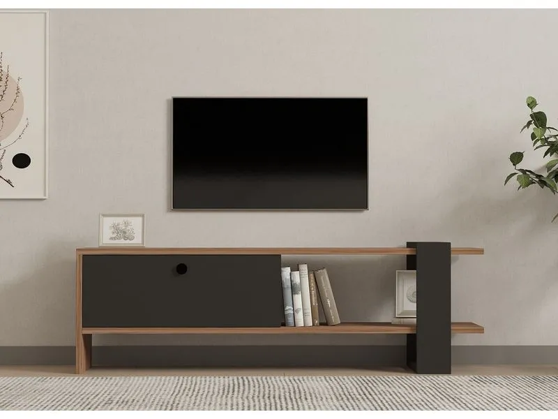 Woody Fashion TV-Möbel Ova 120 x 25 cm, Braun