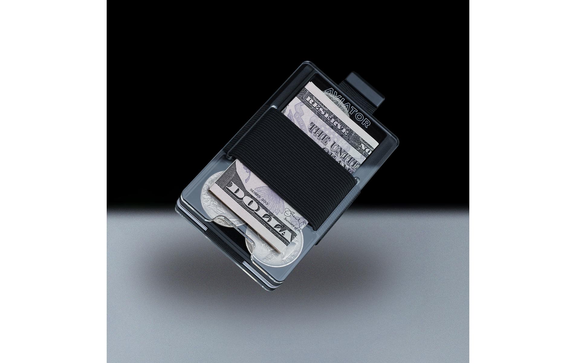 AVIATOR Wallet SLIDE No cash clip fusion black