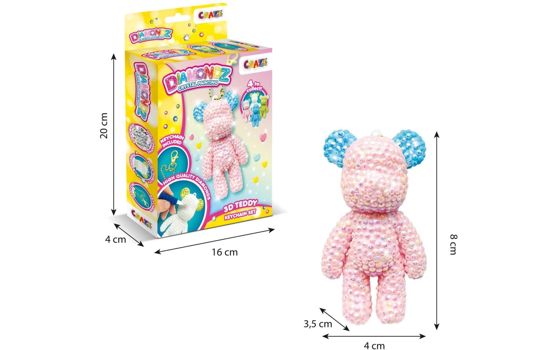 Craze Diamondz Keychain Set Teddybär