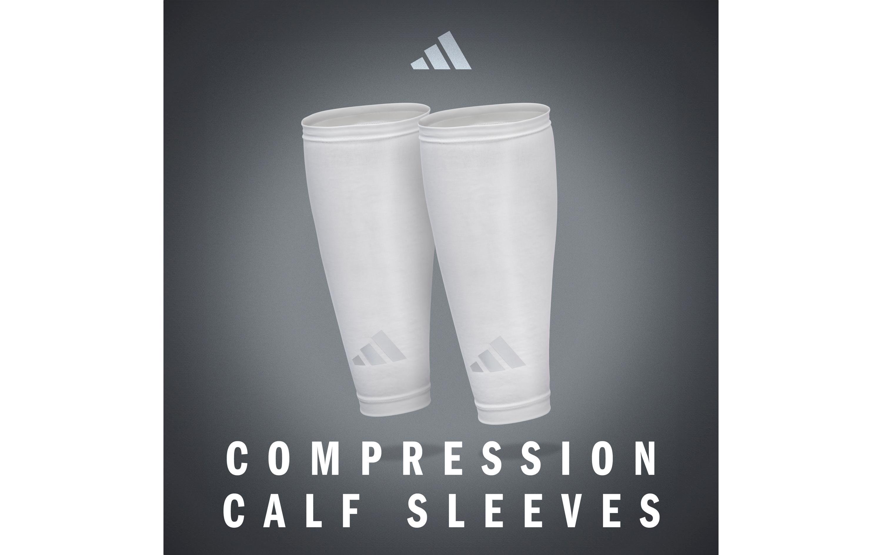adidas Compression Calf Sleeves Weiss, S-M