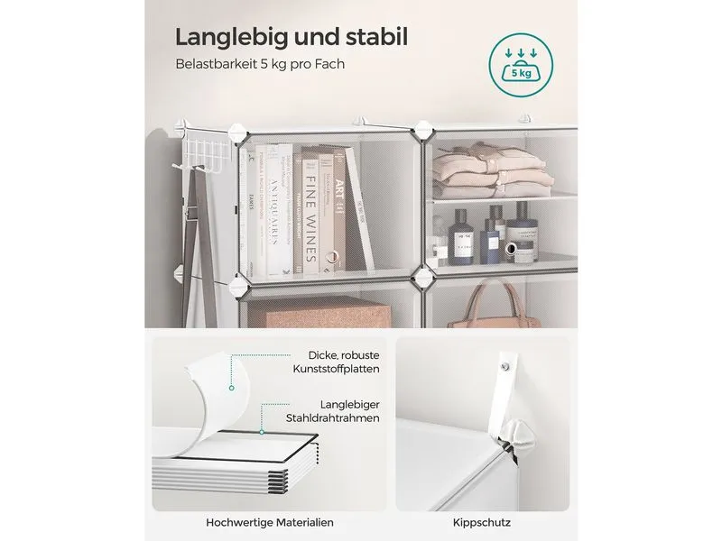 Songmics Schuhregal Schuhregal 82 x 32 x 122 cm, Weiss Songmics Schuhregal Schuhregal 82 x 32 x 122 cm, Weiss
