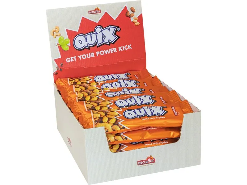 Nectaflor Quix Mixed Nuts Paprika 25 x 40 g Nectaflor Quix Mixed Nuts Paprika 25 x 40 g