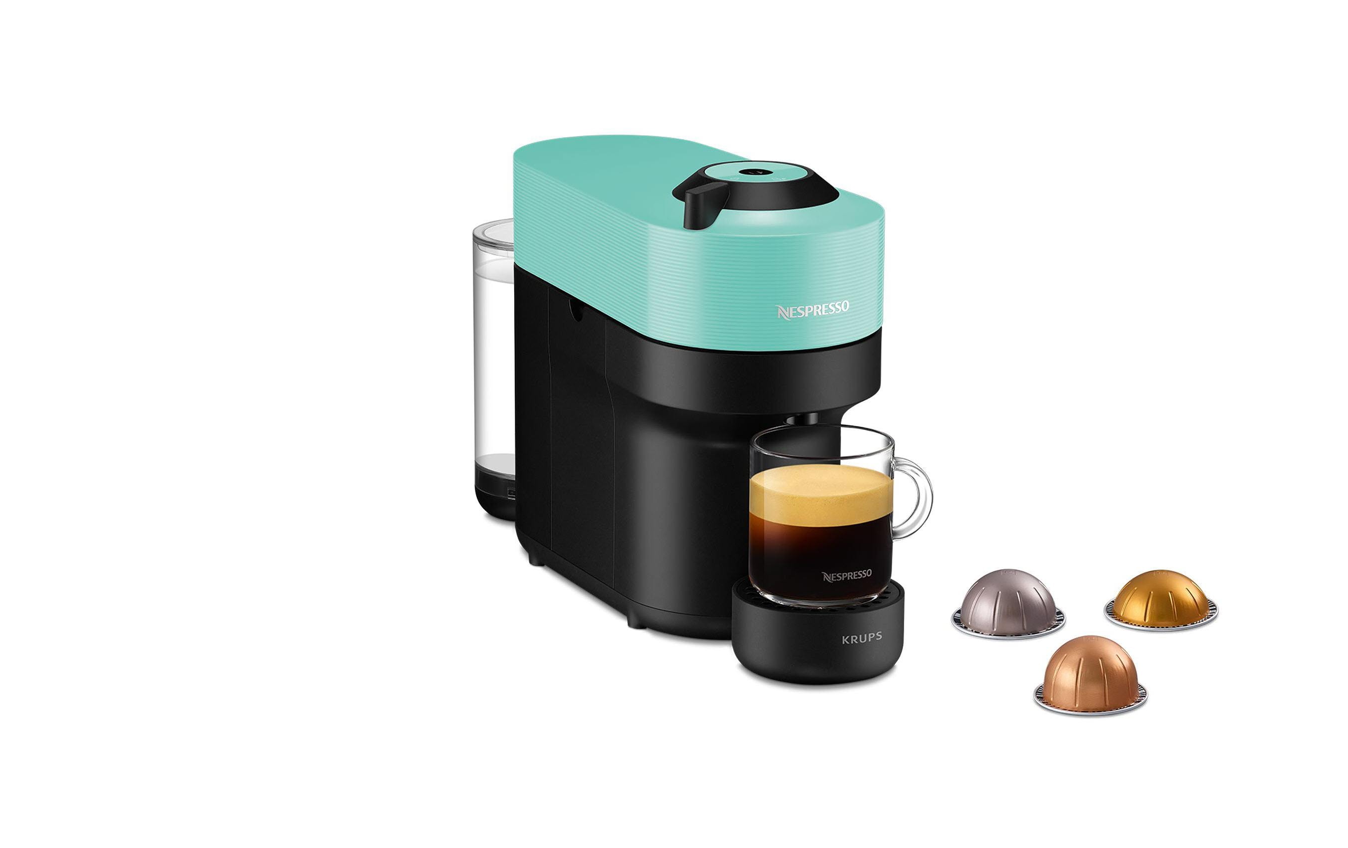 Krups Kaffeemaschine Nespresso Vertuo Pop XN9204 Aqua Mint Krups Kaffeemaschine Nespresso Vertuo Pop XN9204 Aqua Mint
