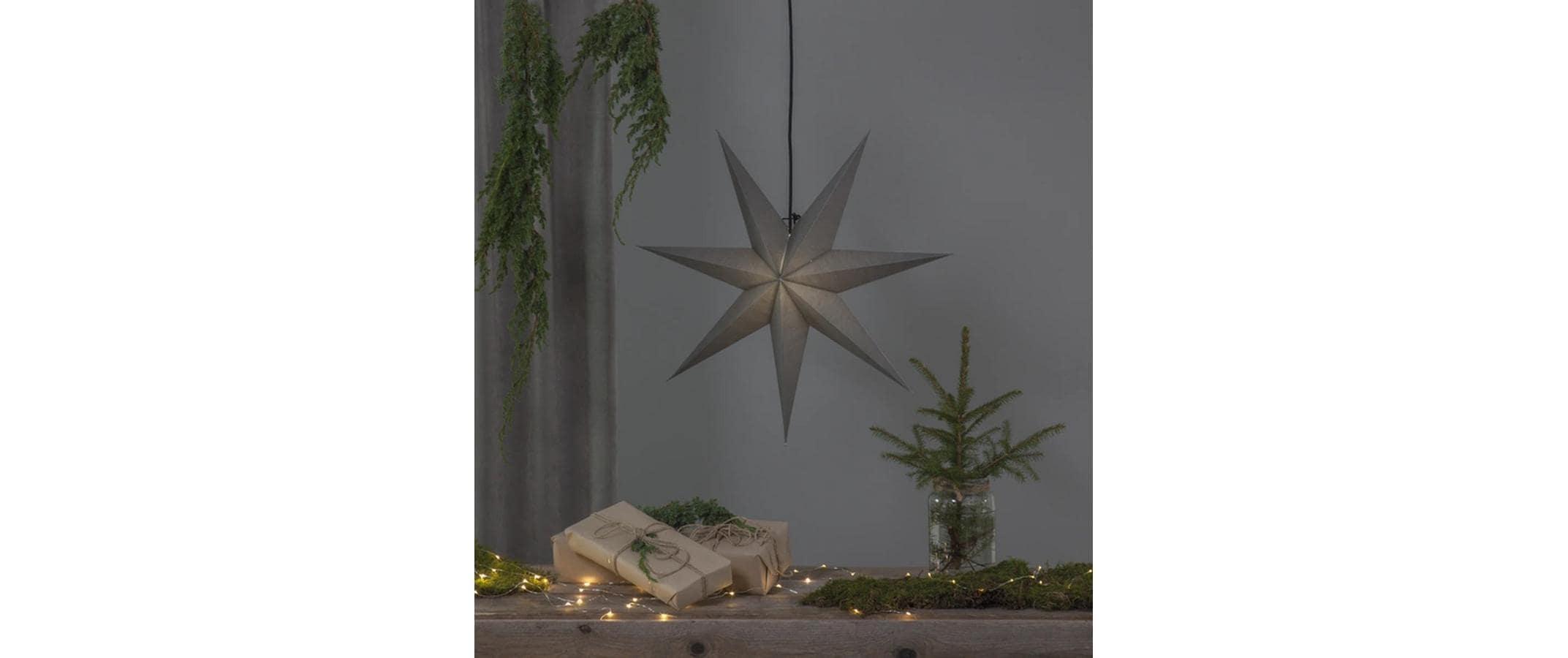 Star Trading LED-Stern Ozen Grau, 70 cm
