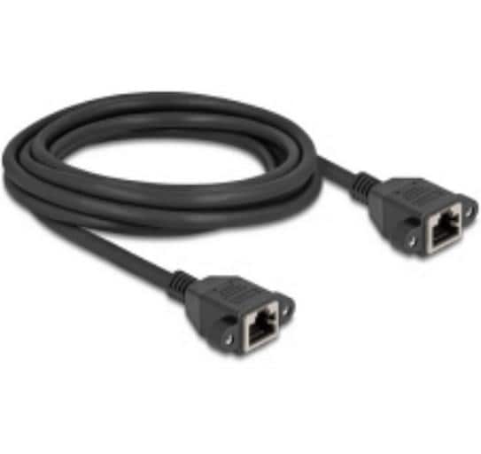 Delock Patchkabel Verlängerungskabel Cat 6A, S/FTP, 3 m, Schwarz Delock Patchkabel Verlängerungskabel Cat 6A, S/FTP, 3 m, Schwarz