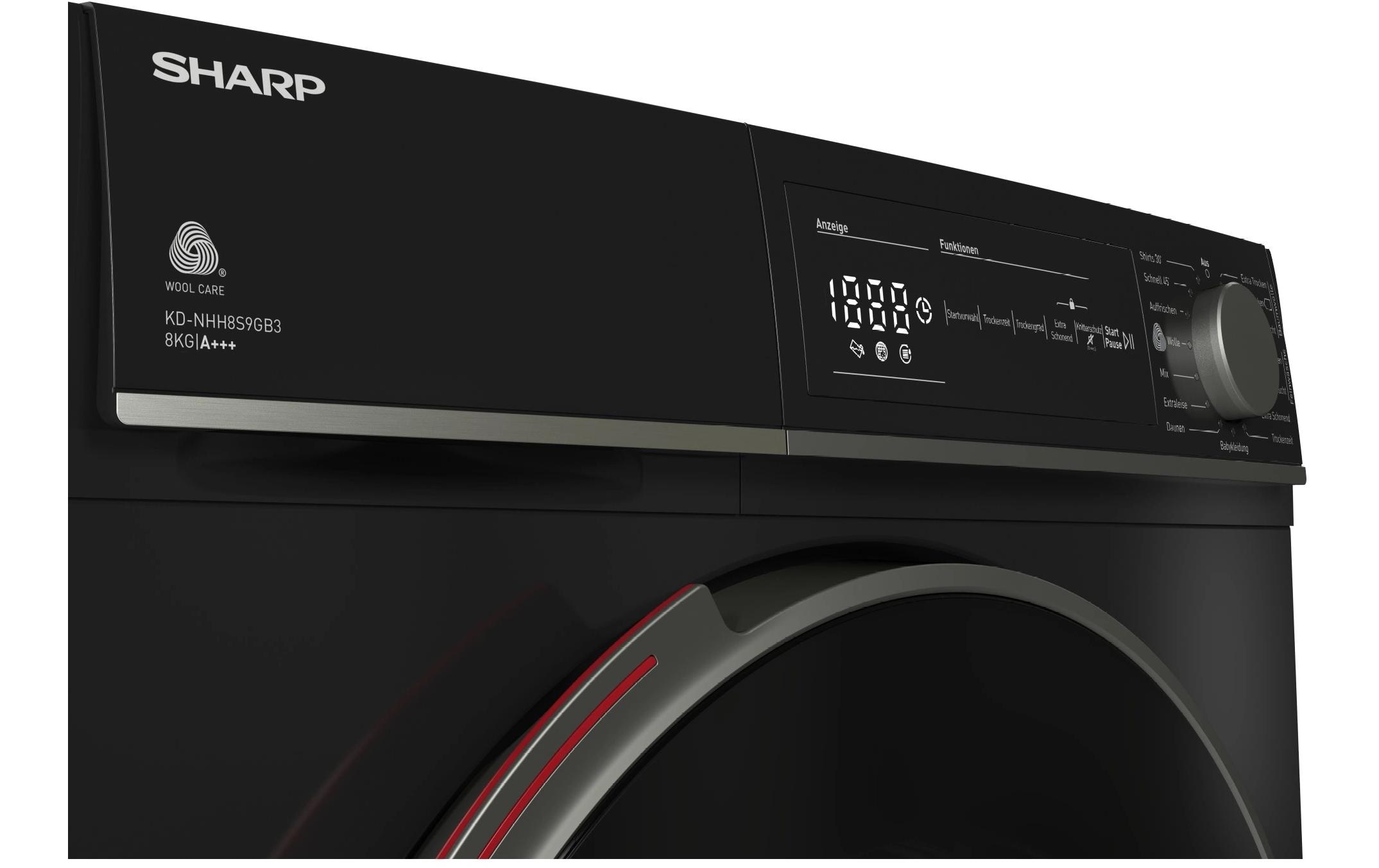 Sharp Wäschetrockner KD-NHH8S9GB3-DE Rechts Sharp Wäschetrockner KD-NHH8S9GB3-DE Rechts