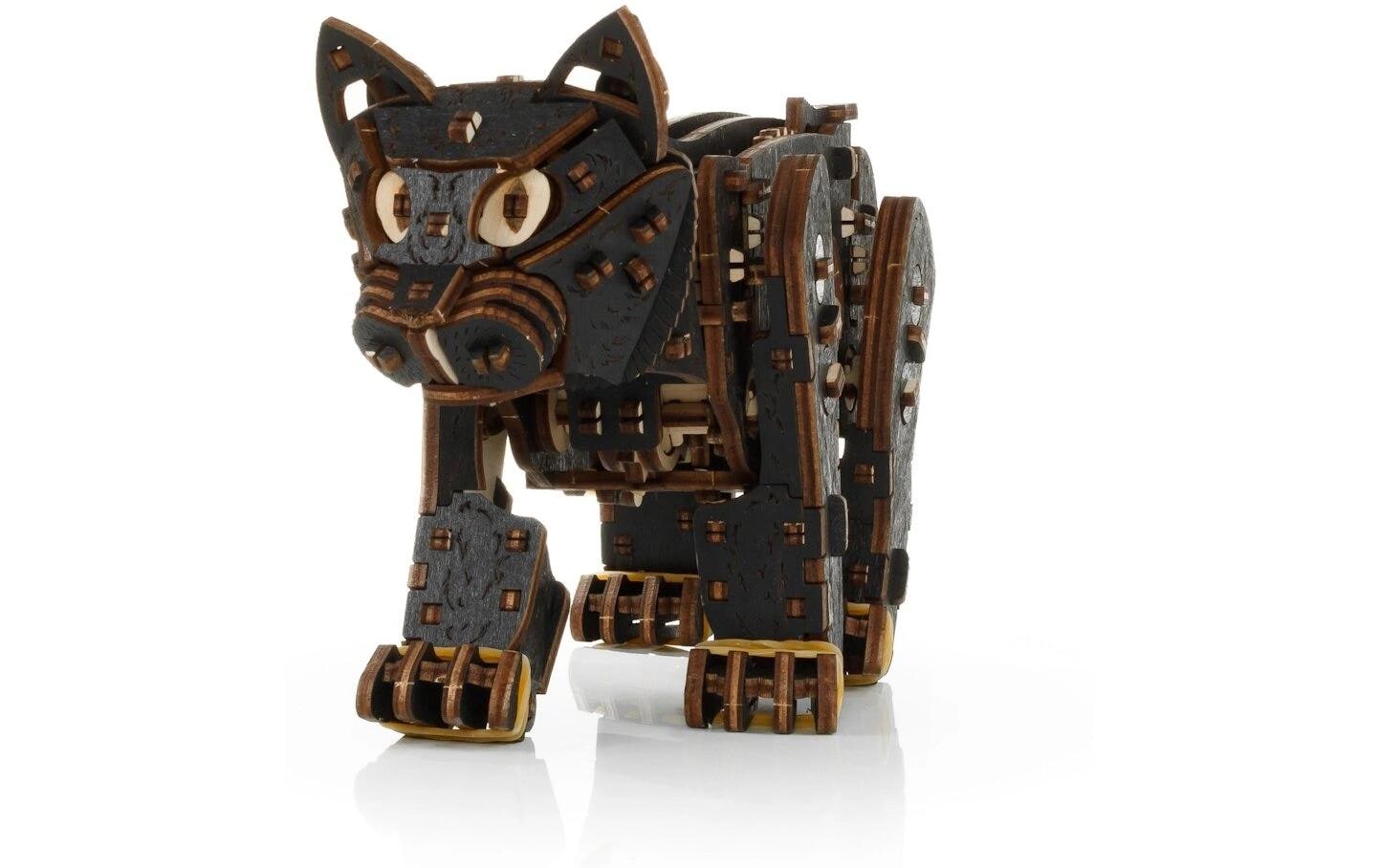 Eco-Wood-Art Bausatz Kätzchen Schwarz