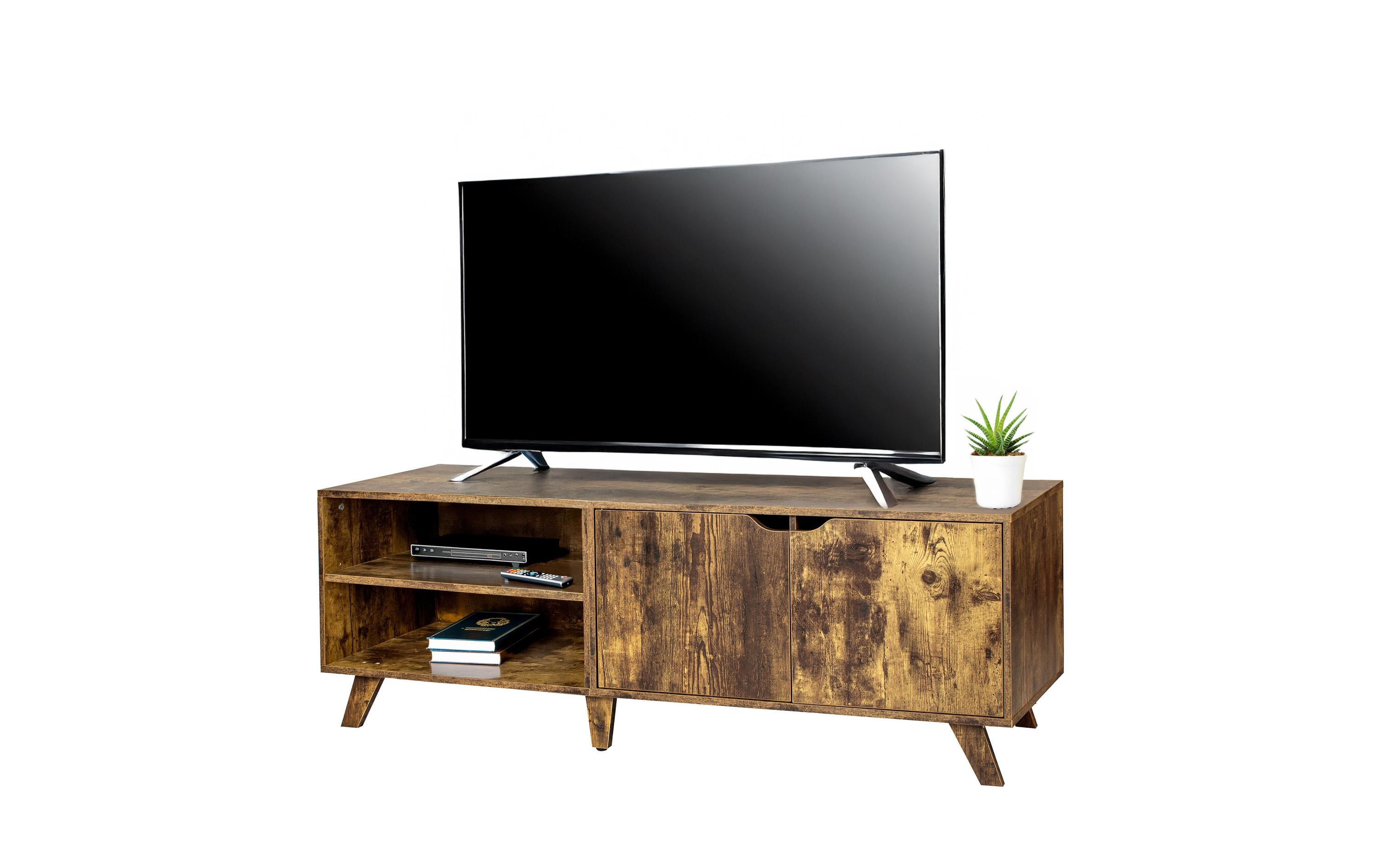 relaxdays TV-Möbel Vintage Style 140 cm, Braun 60 Zoll