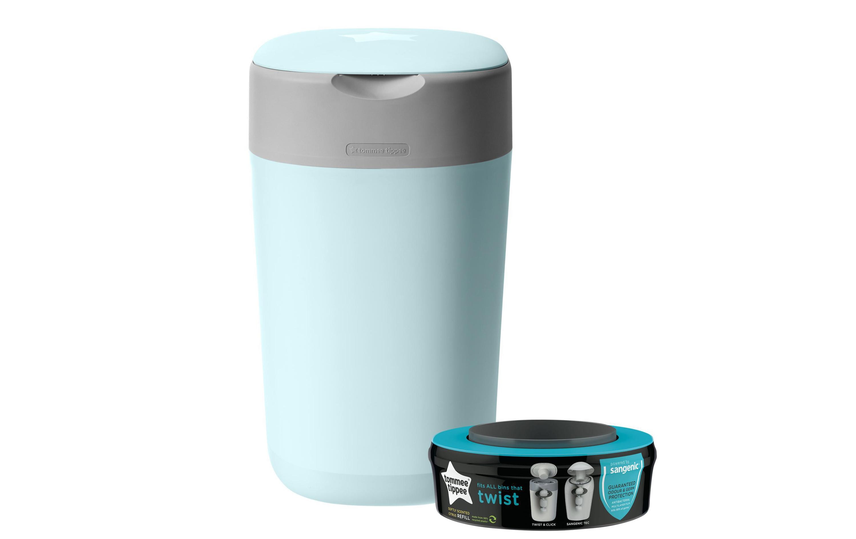 Sangenic Windeleimer Twist & Click Grau/Hellblau