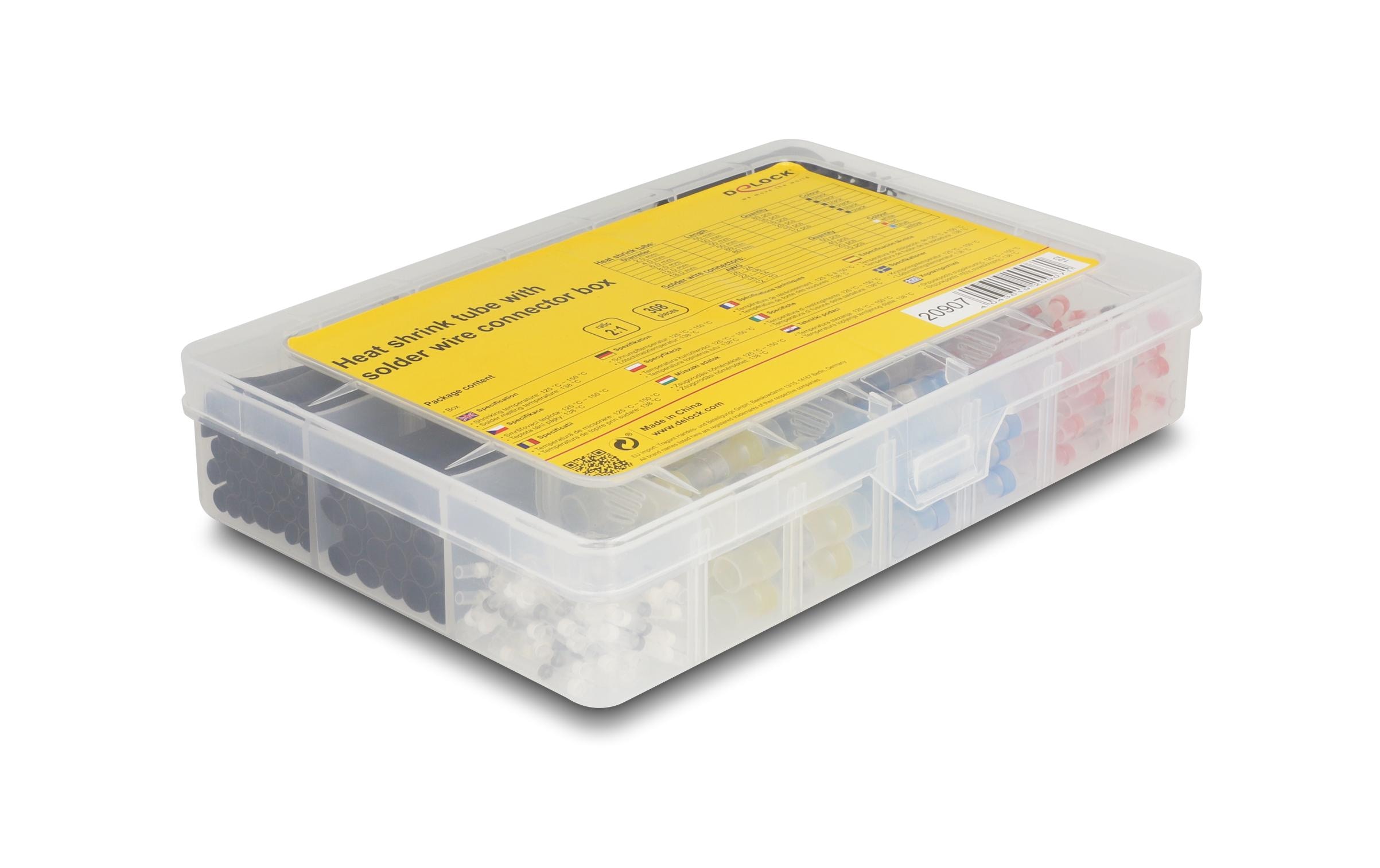 Delock Schrumpfschlauch 308-teilig Sortimentsbox, Mehrfarbig Delock Schrumpfschlauch 308-teilig Sortimentsbox, Mehrfarbig