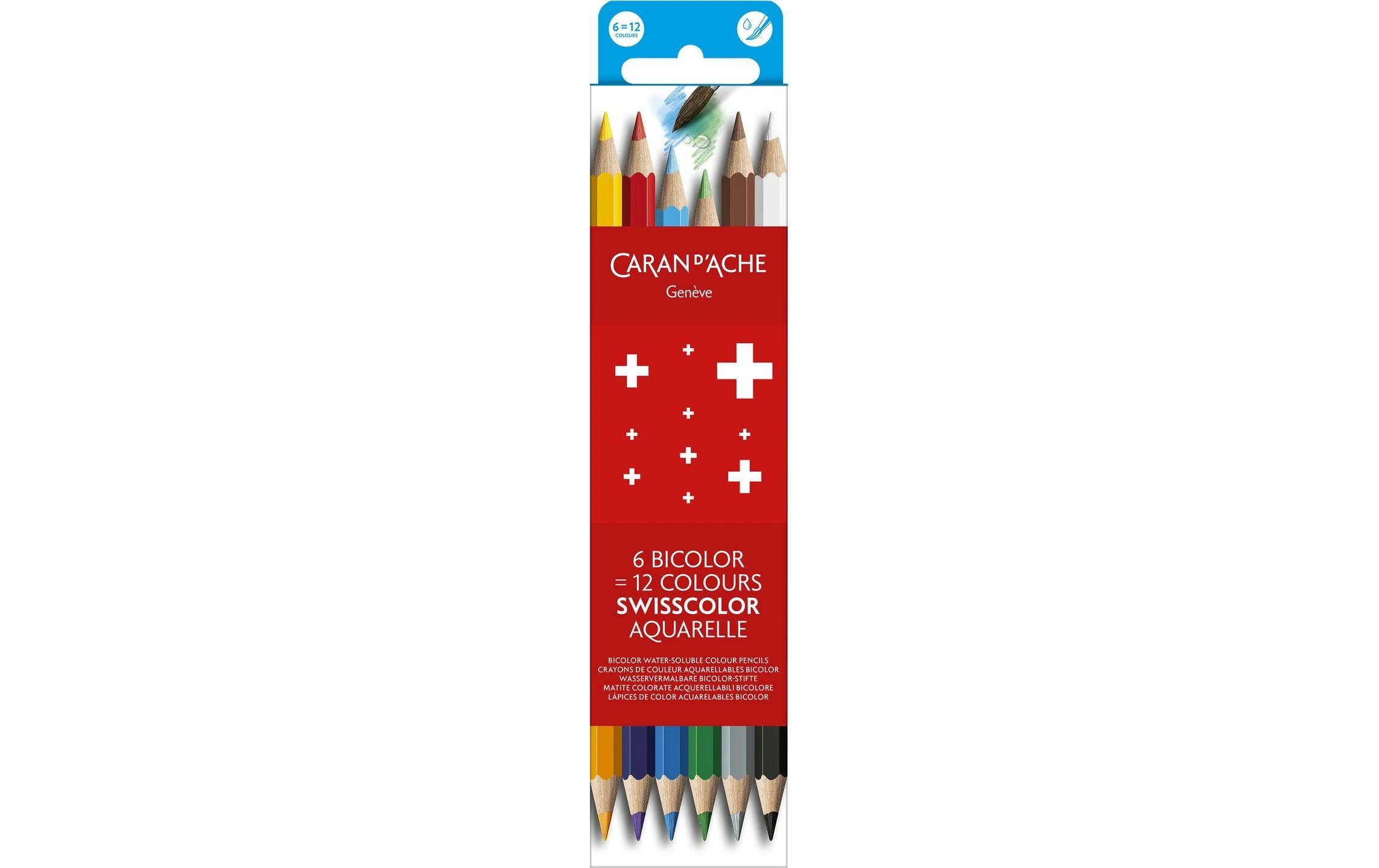 Caran d'Ache Farbstifte Bicolor Swisscolor 6-teilig Caran d'Ache Farbstifte Bicolor Swisscolor 6-teilig
