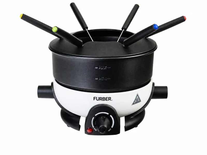 FURBER Fondue-Set Alpy 9 Teile, Schwarz/Weiss FURBER Fondue-Set Alpy 9 Teile, Schwarz/Weiss
