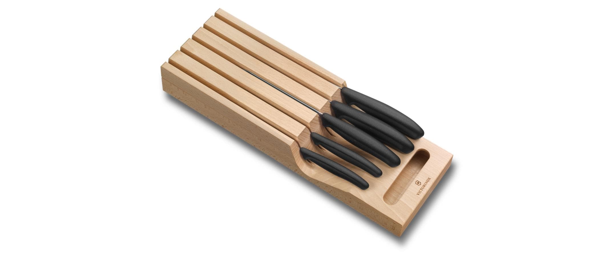 Victorinox Messerblock-Set mit Messer Swiss Classic 6-teilig, Nature