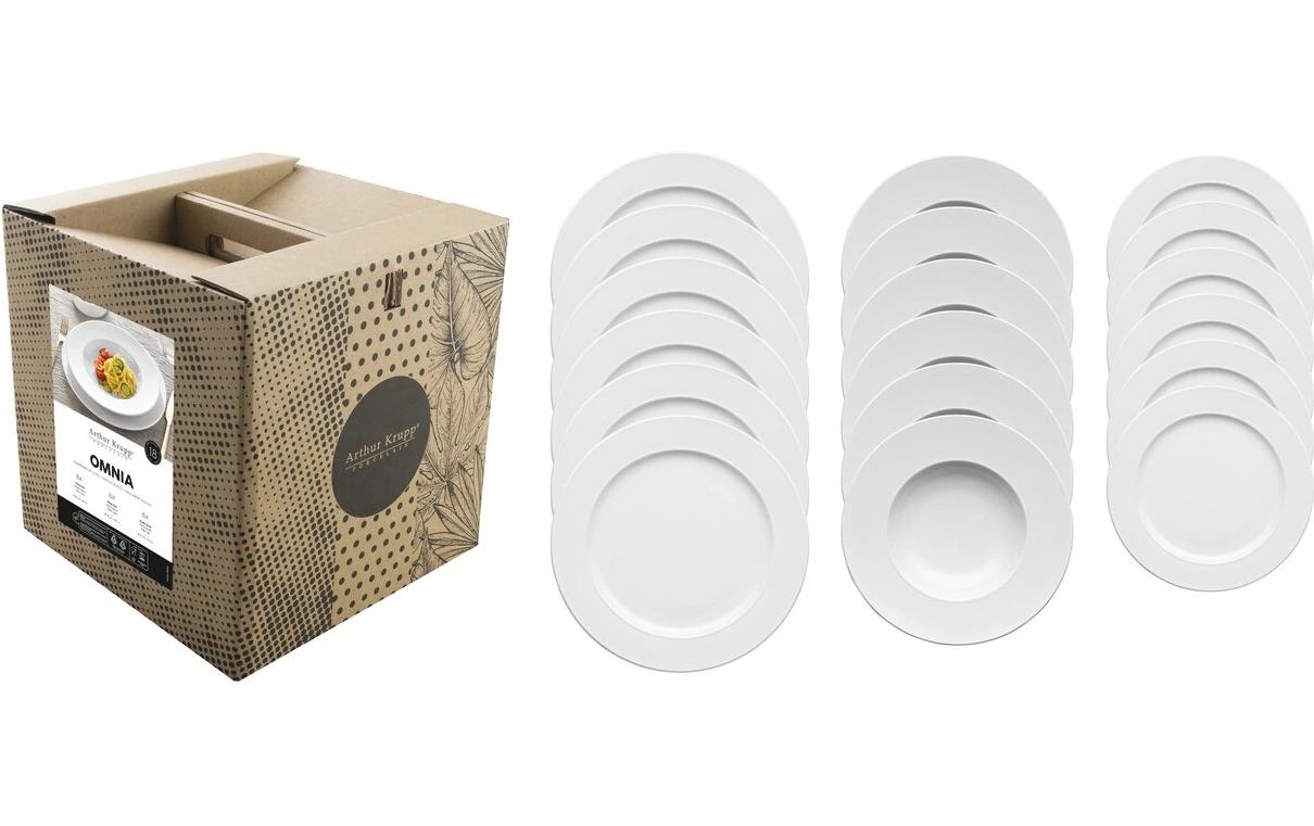 Arthur Krupp Speise-Service Omnia 18 Stück,Weiss