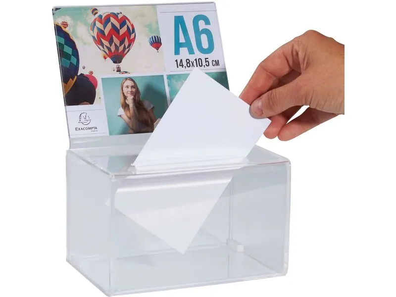 Exacompta Einwurfbox mit Kopfblende A6 Exacompta Einwurfbox mit Kopfblende A6