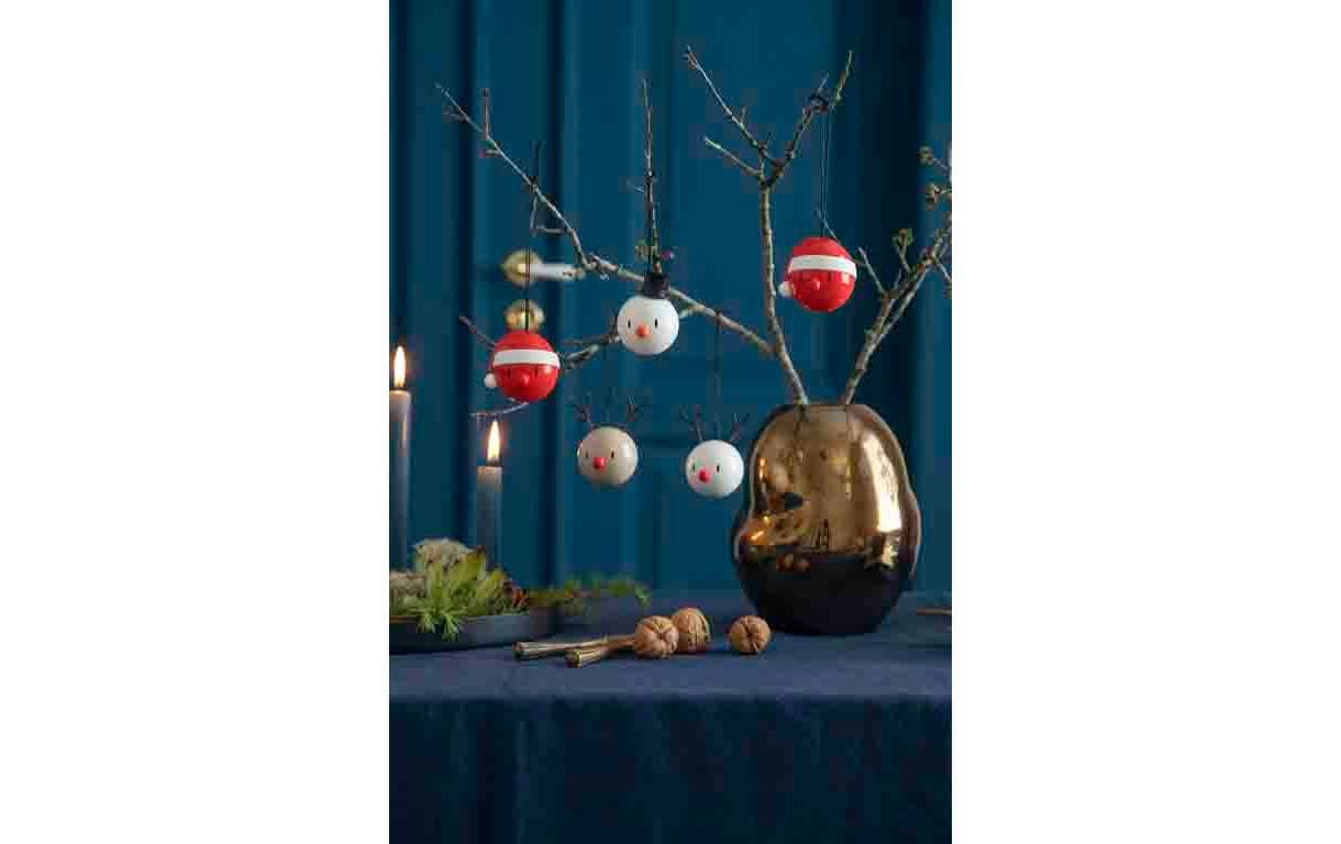 Hoptimist Weihnachtskugel Rentier 2 Stück, Beige