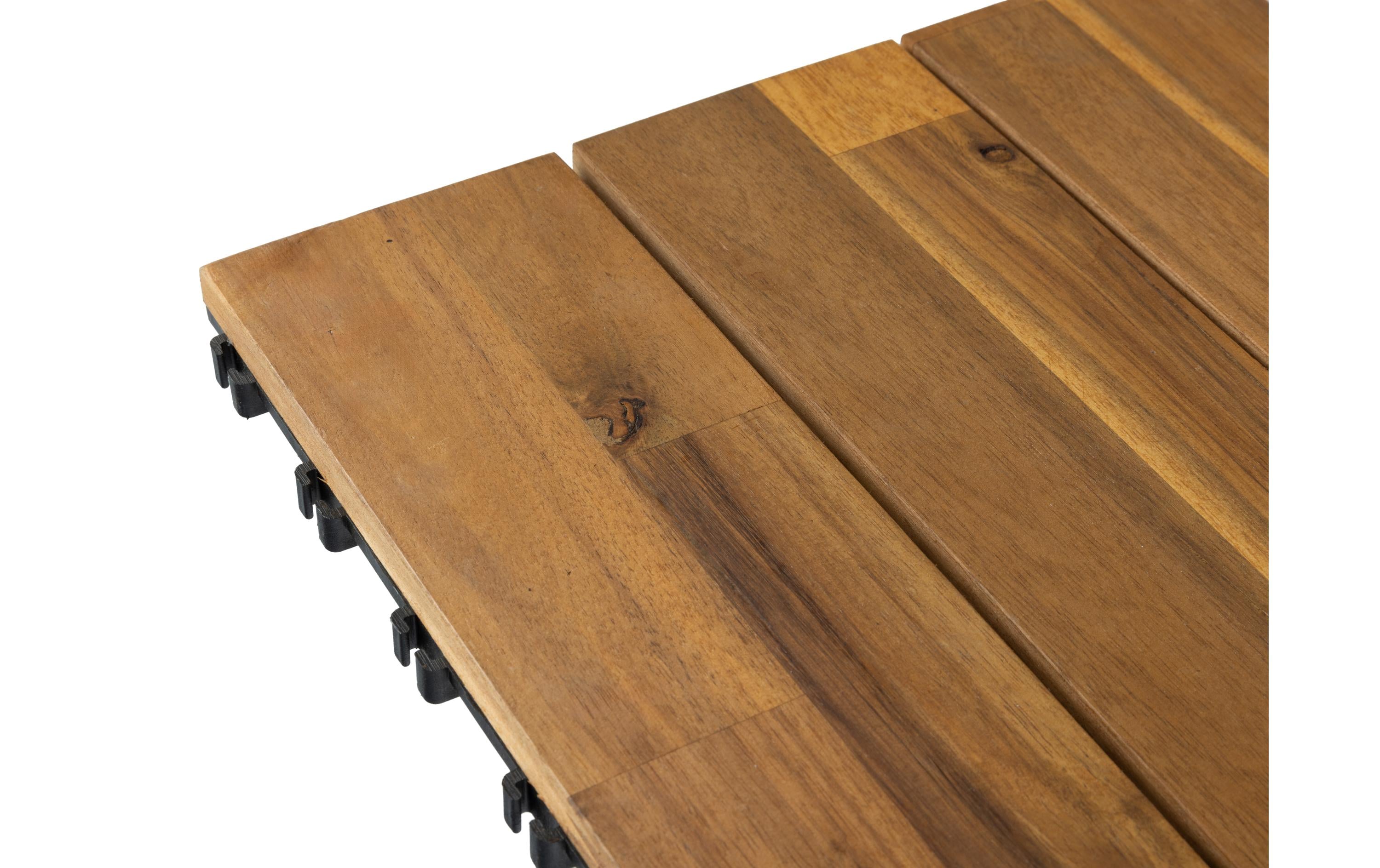 COCON Balkon-& Terrassenplatten Akazie, 60 x 30 cm, 6 Stück