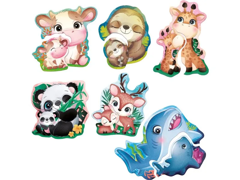 Lisciani Baby Touch My Baby 6 Paare Mutter und Welpe 12 Teile