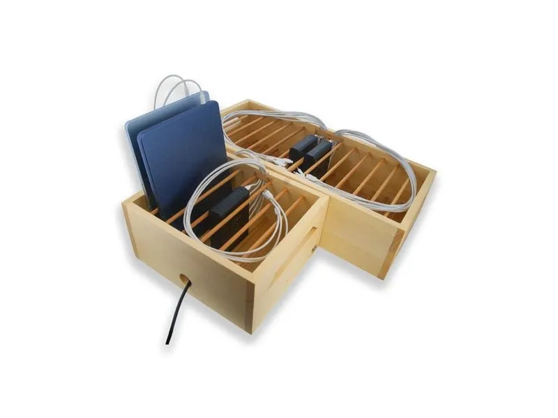 LMP LaptopBox 12-500 Schweizer Fichtenholz, 12x USB-C