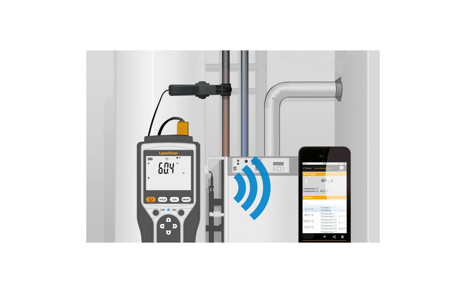 Laserliner Temperatur- und Feuchtigkeitsmessgerät ThermoMaster Plus