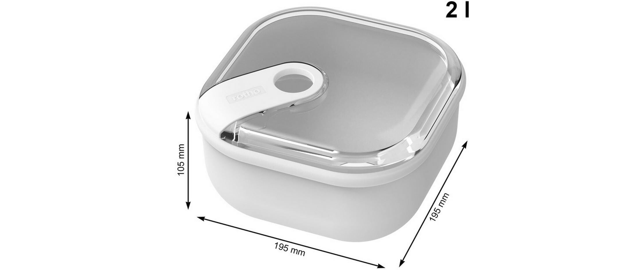 Rotho Lunchbox Ela 0.425 l, 1 l, 2 l, Mistletoe Weiss