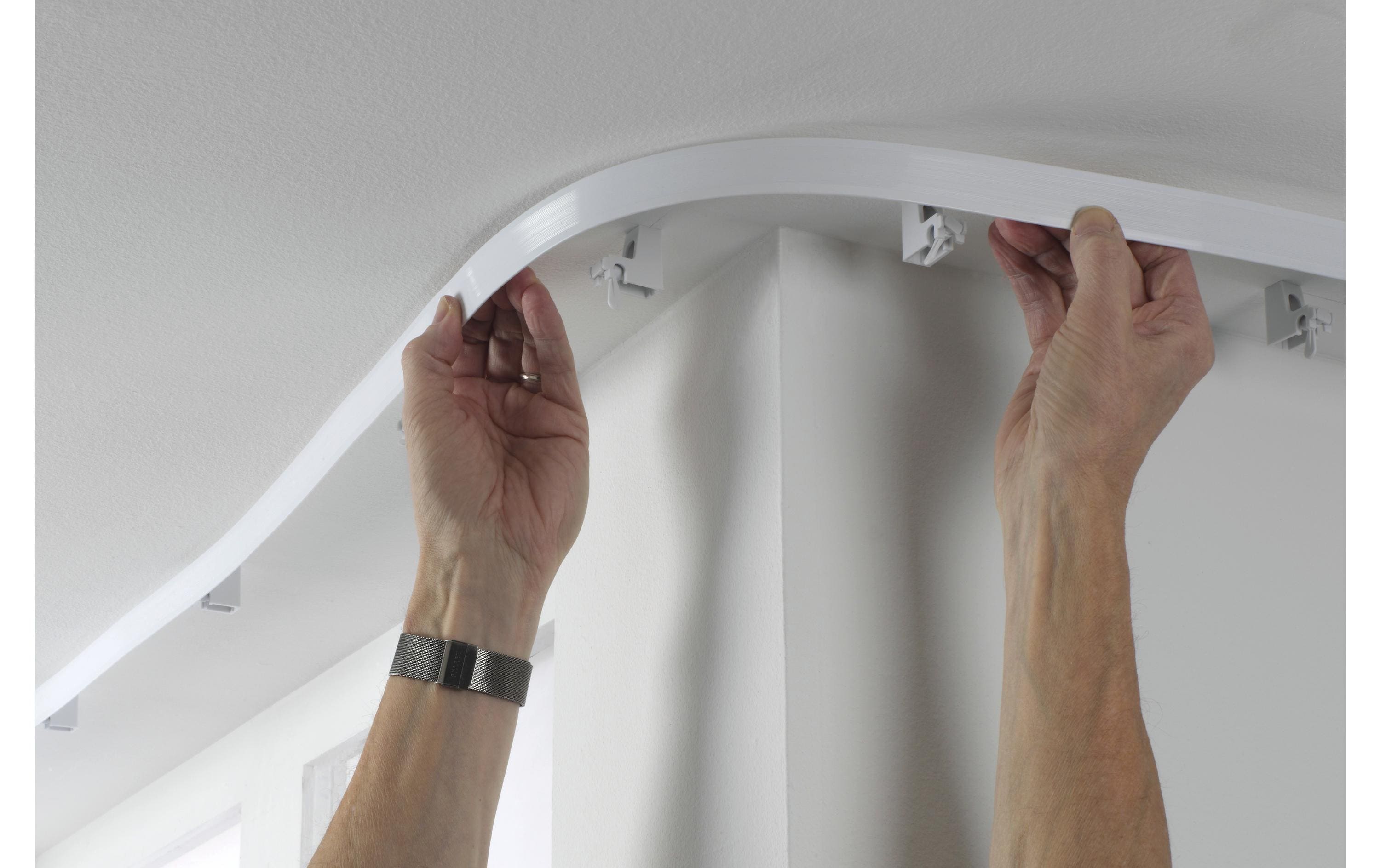 Gardinia Vorhangschiene Flexline, 350 cm, kürzbar Weiss