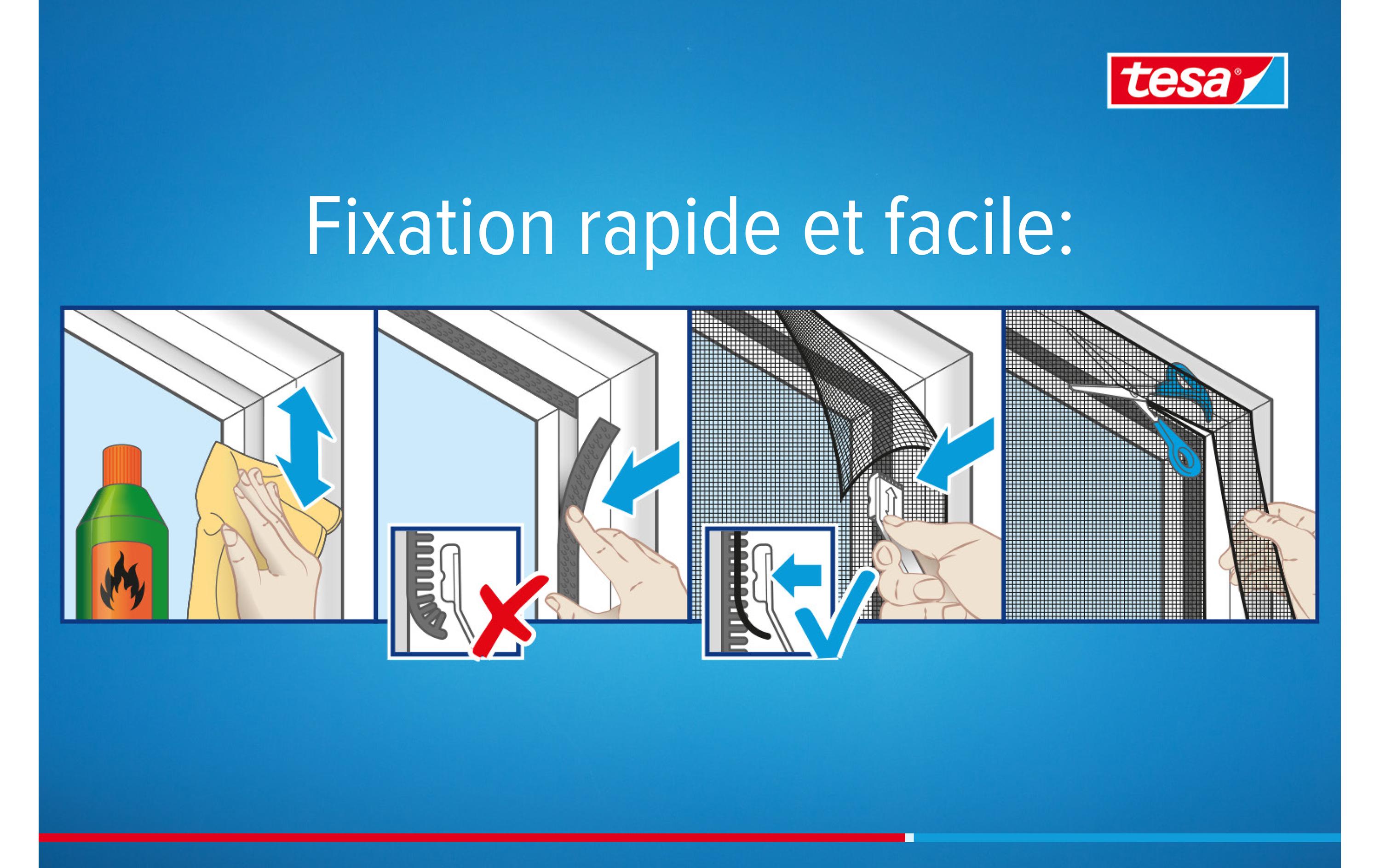 tesa Pollenschutzgitter 120 x 240 cm, Anthrazit-transparent