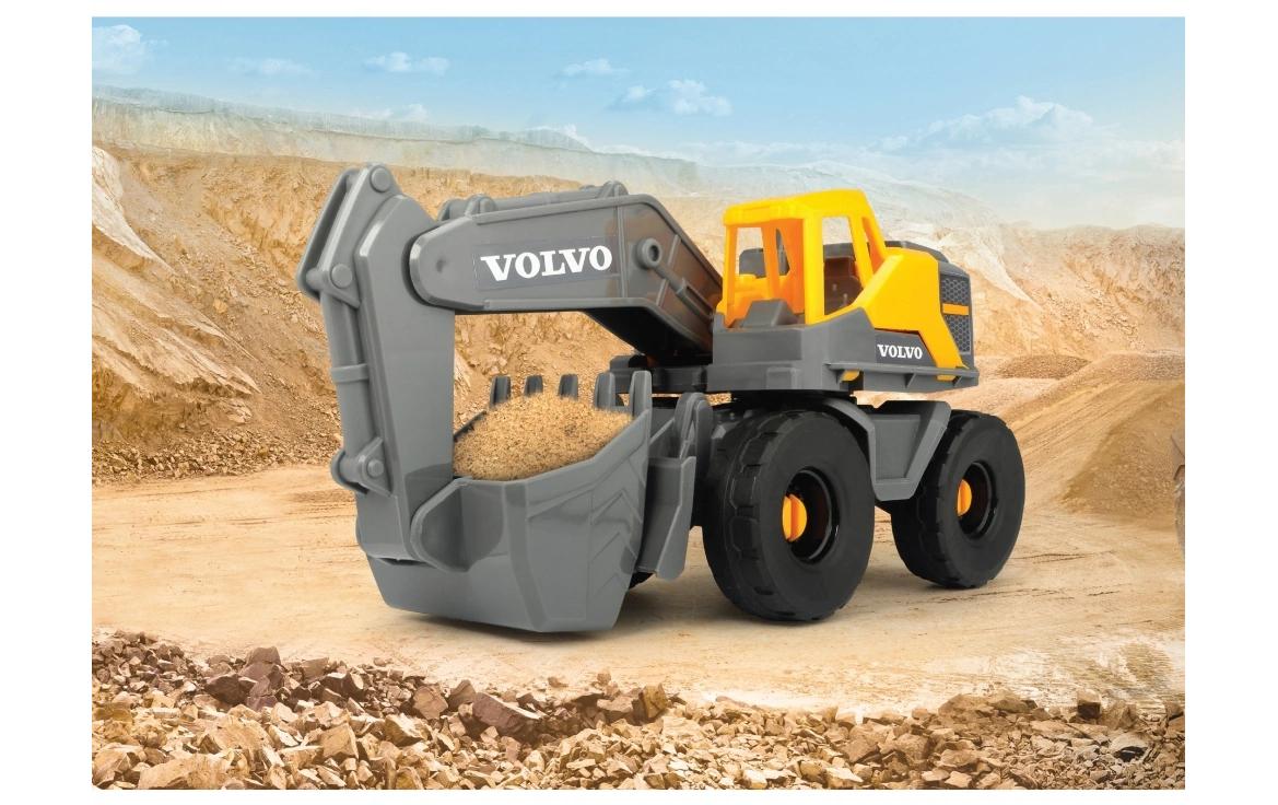 Dickie Toys Baustellenfahrzeug Grosser Mack Truck mit 2 Volvo Fahrzeugen