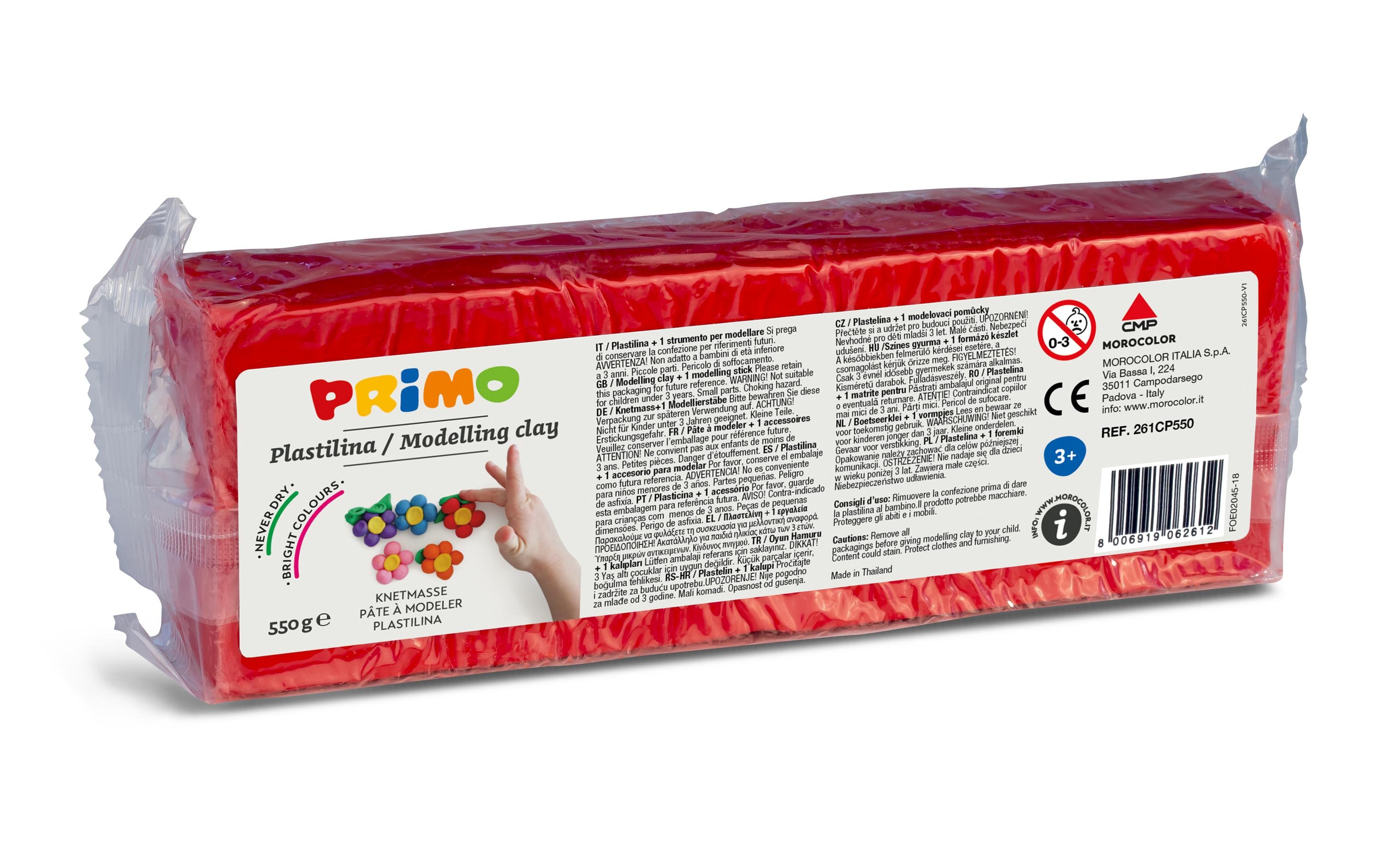 Primo Knetmasse 550 g, Rot
