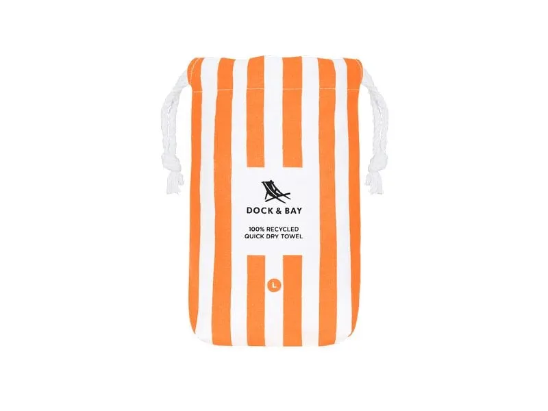 Dock & Bay Strandtuch Cabana 200 cm x 90 cm, Orange, Weiss Dock & Bay Strandtuch Cabana 200 cm x 90 cm, Orange, Weiss