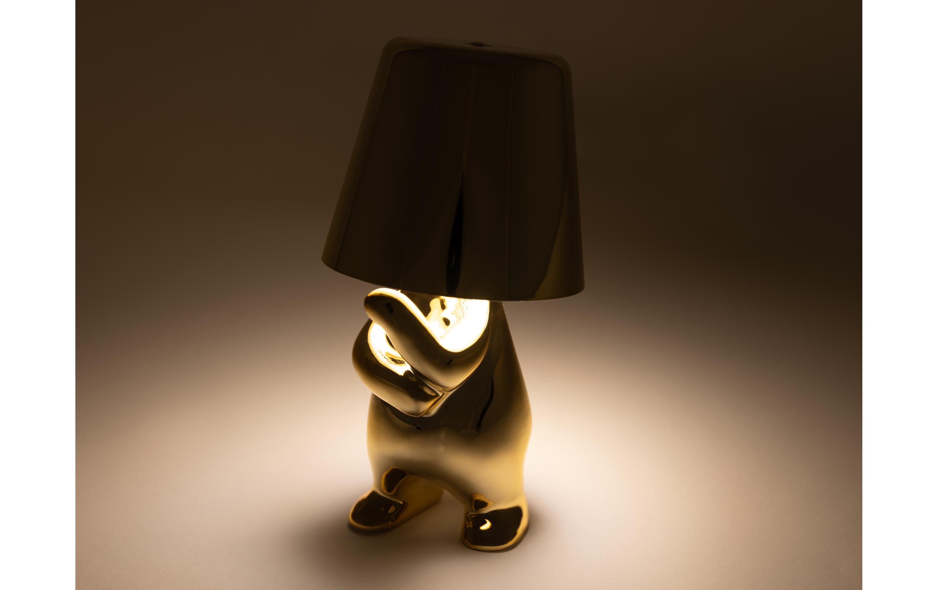 COCON Goldene Tischleuchte THINKER