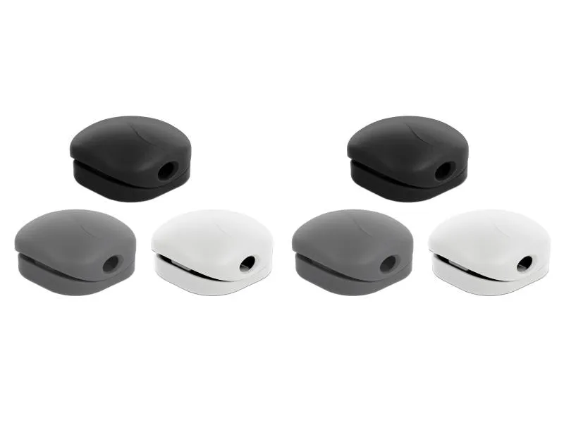 Delock Kabel-Clip 5 mm, 3x2 Stück, weiss, grau, schwarz