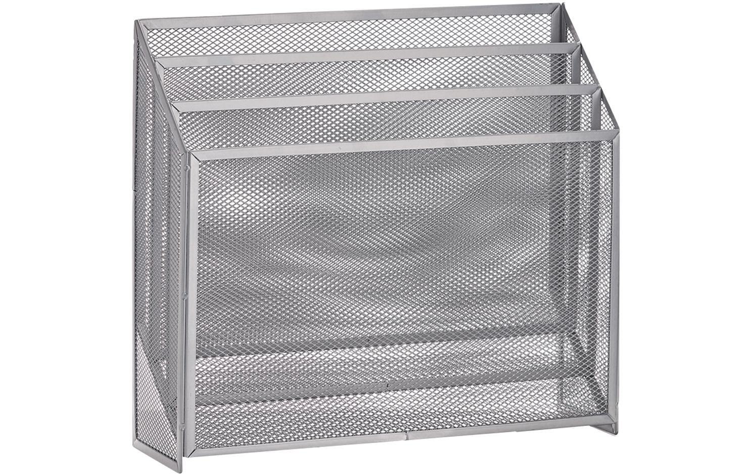 Zeller Present Zeitungsständer News Rack 32 x 9 x 29.5 cm, Silber