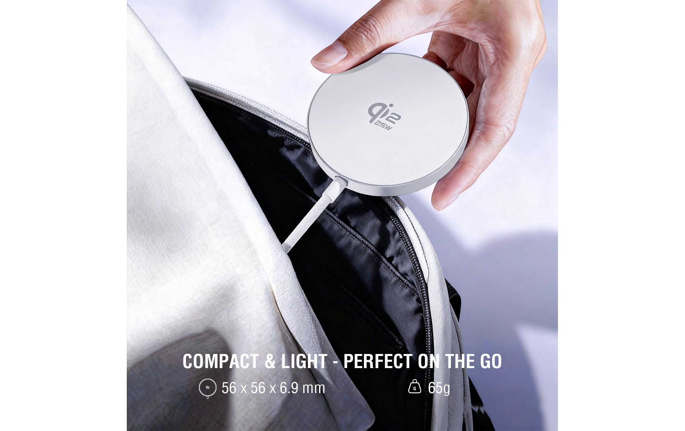 4smarts Qi2 25W MagSafe 1.5 m, Weiss