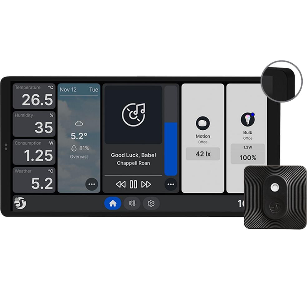 Shelly Wall Display X2 +HT Touchscreen Schwarz