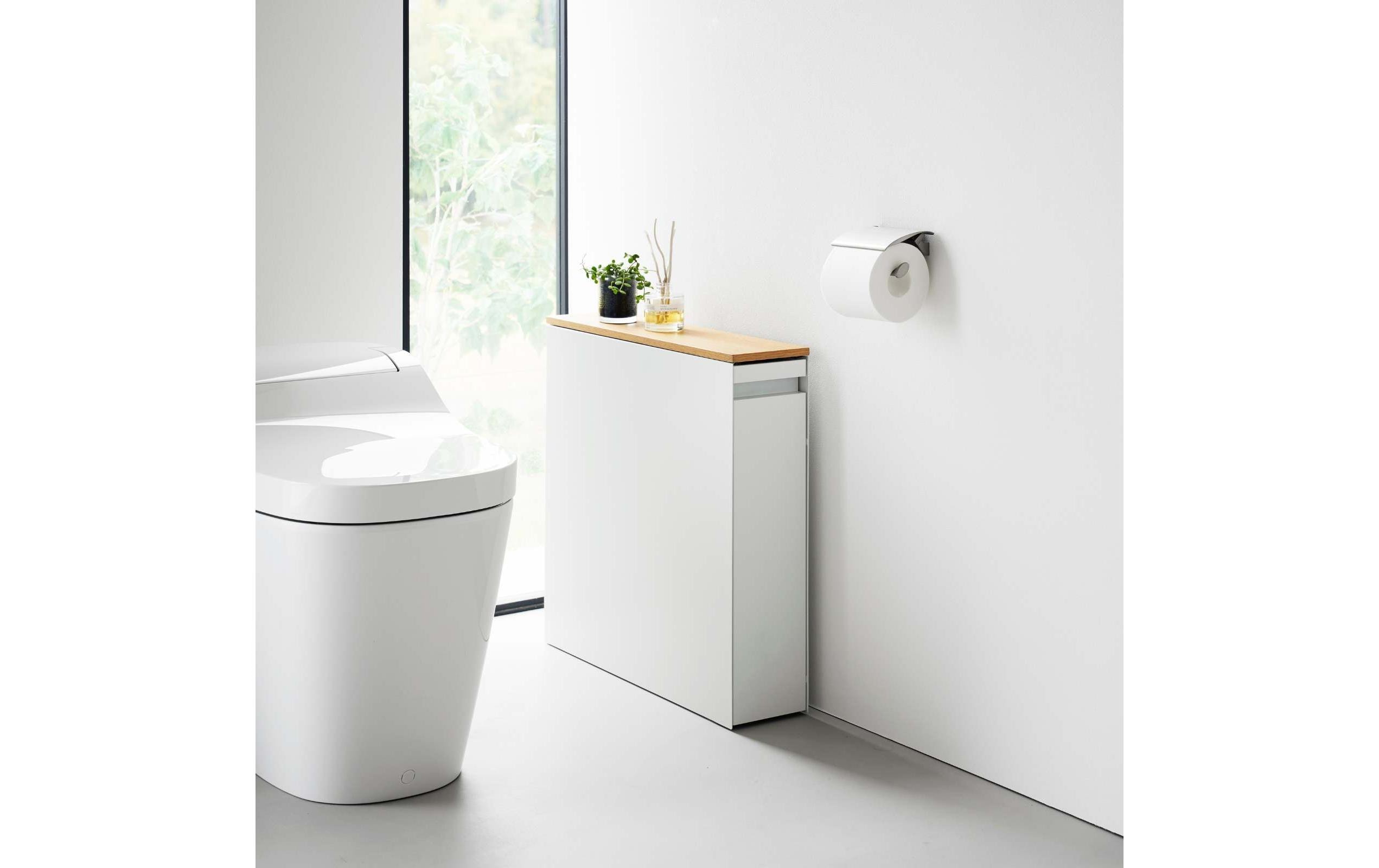 Yamazaki Badezimmerregal Tower 56 x 55 cm, Weiss