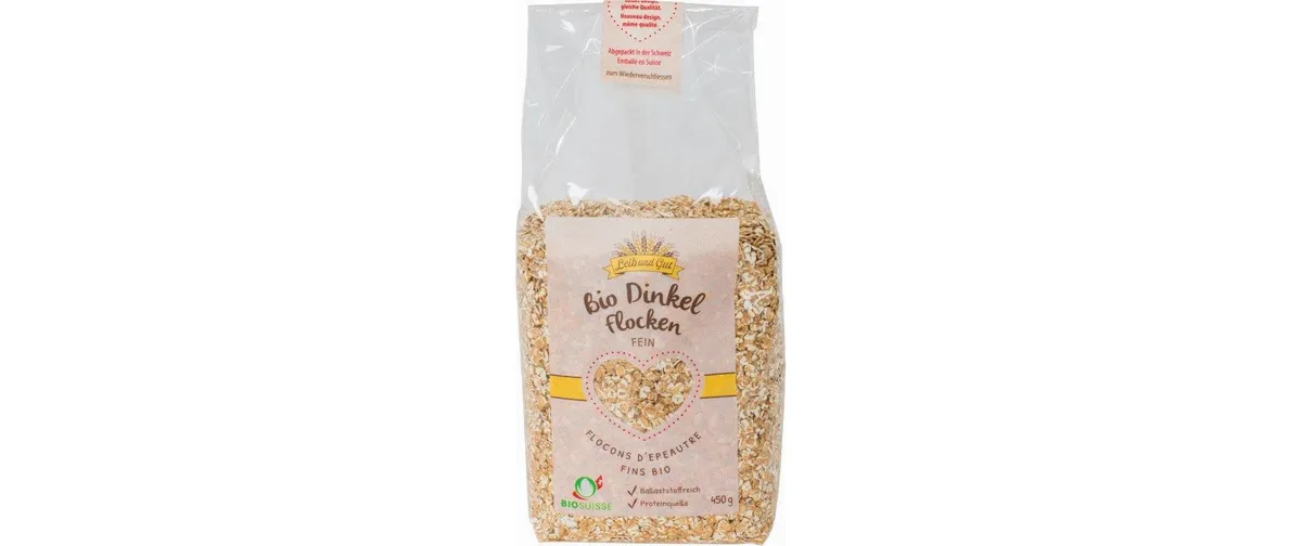 Leib und Gut Bio Dinkelflocken fein 450 g Leib und Gut Bio Dinkelflocken fein 450 g