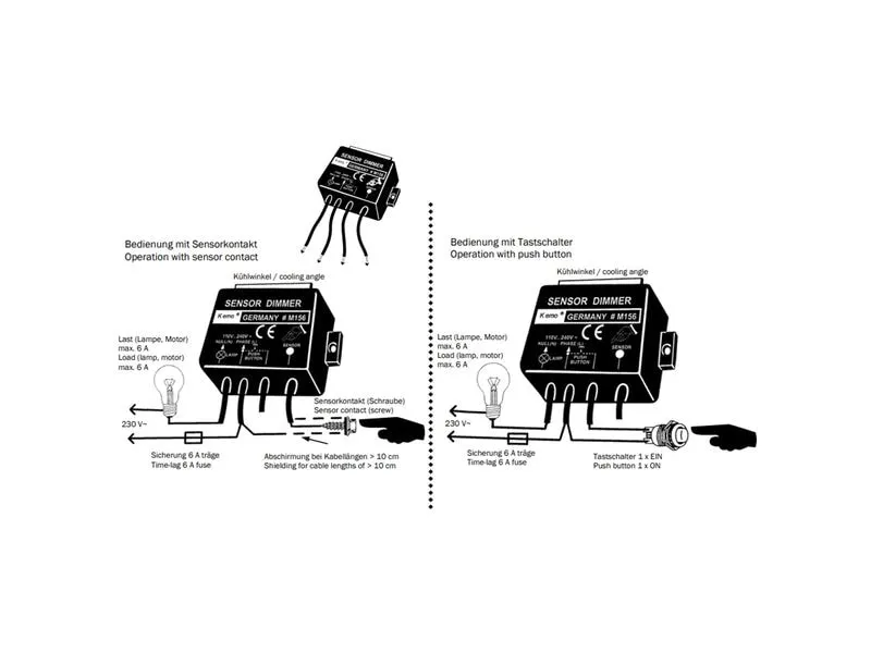 Kemo M156 Sensor, 230 V/AC, 1 kW Kemo M156 Sensor, 230 V/AC, 1 kW