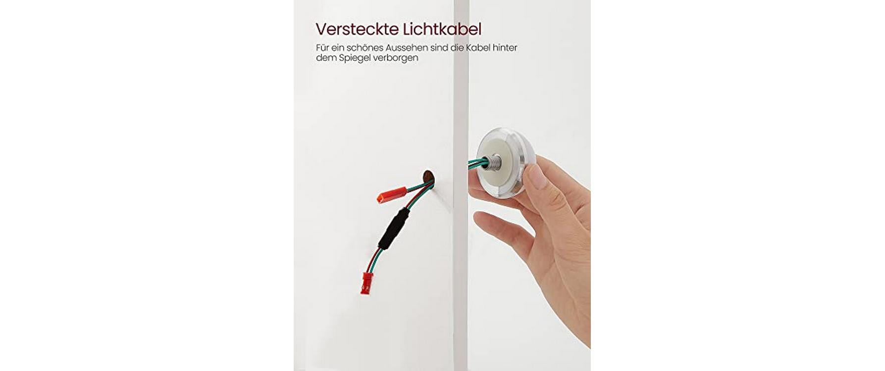 VASAGLE Schminktisch mit Spiegel Weiss