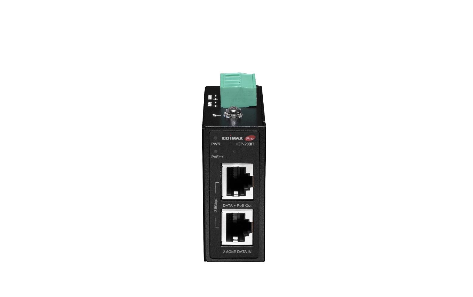 Edimax Pro PoE++ Injector IGP-203IT Industrie 90W, DIN-Rail Edimax Pro PoE++ Injector IGP-203IT Industrie 90W, DIN-Rail