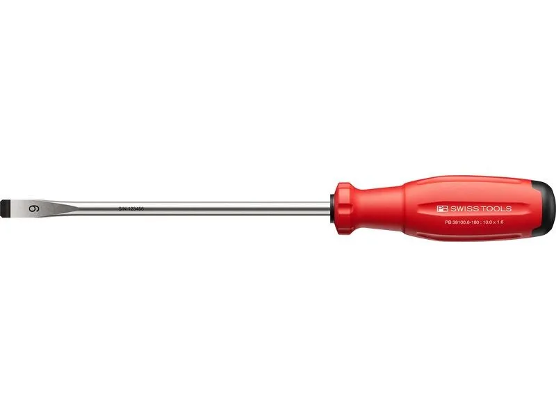 PB Swiss Tools Schlitz-Schraubenzieher 38100 SwissGrip Evo 180 mm Schlitz