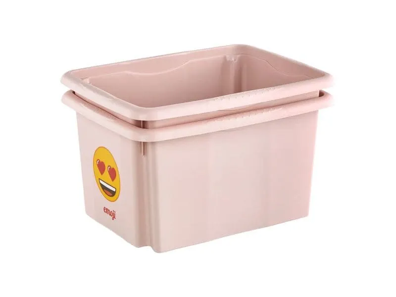 keeeper Karolina Emoji Hearts Emoji Hearts Kunststoffbox rosa 15 L
