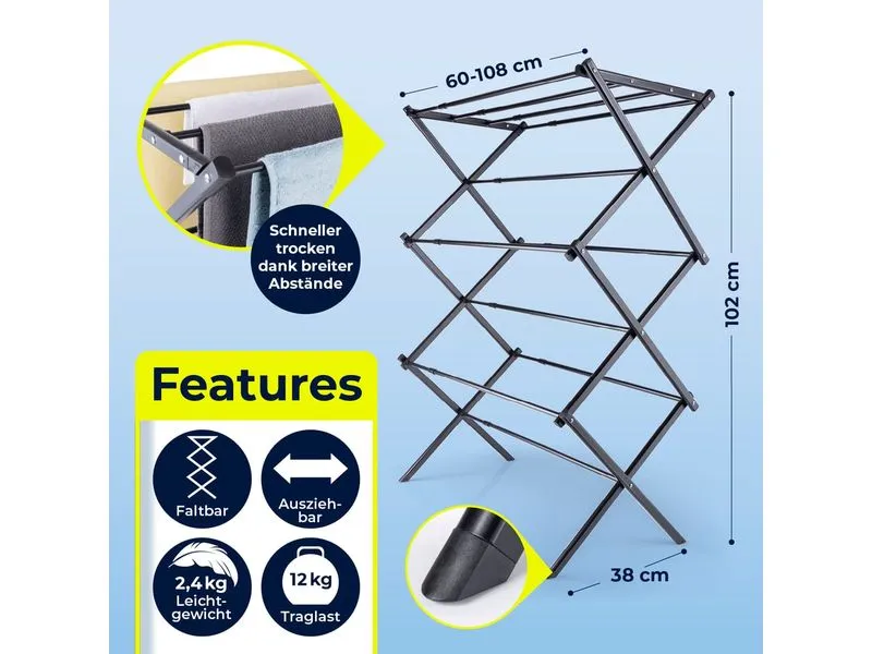 EASYmaxx Wäscheständer 12 m