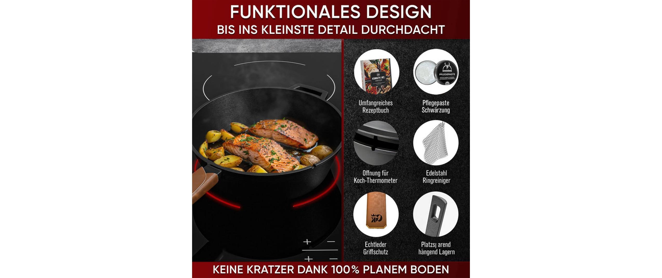 Gusskoenig 2-in-1 Pfannenset-Topf 3 l und Pfanne 1.5 L