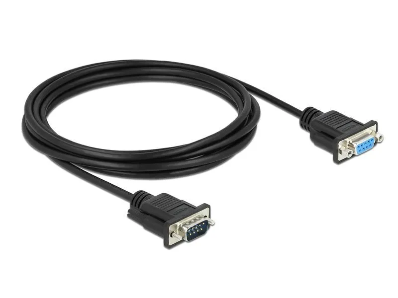 Delock Anschlusskabel Nullmodem RS-232 DB9, f-m 3 m Delock Anschlusskabel Nullmodem RS-232 DB9, f-m 3 m