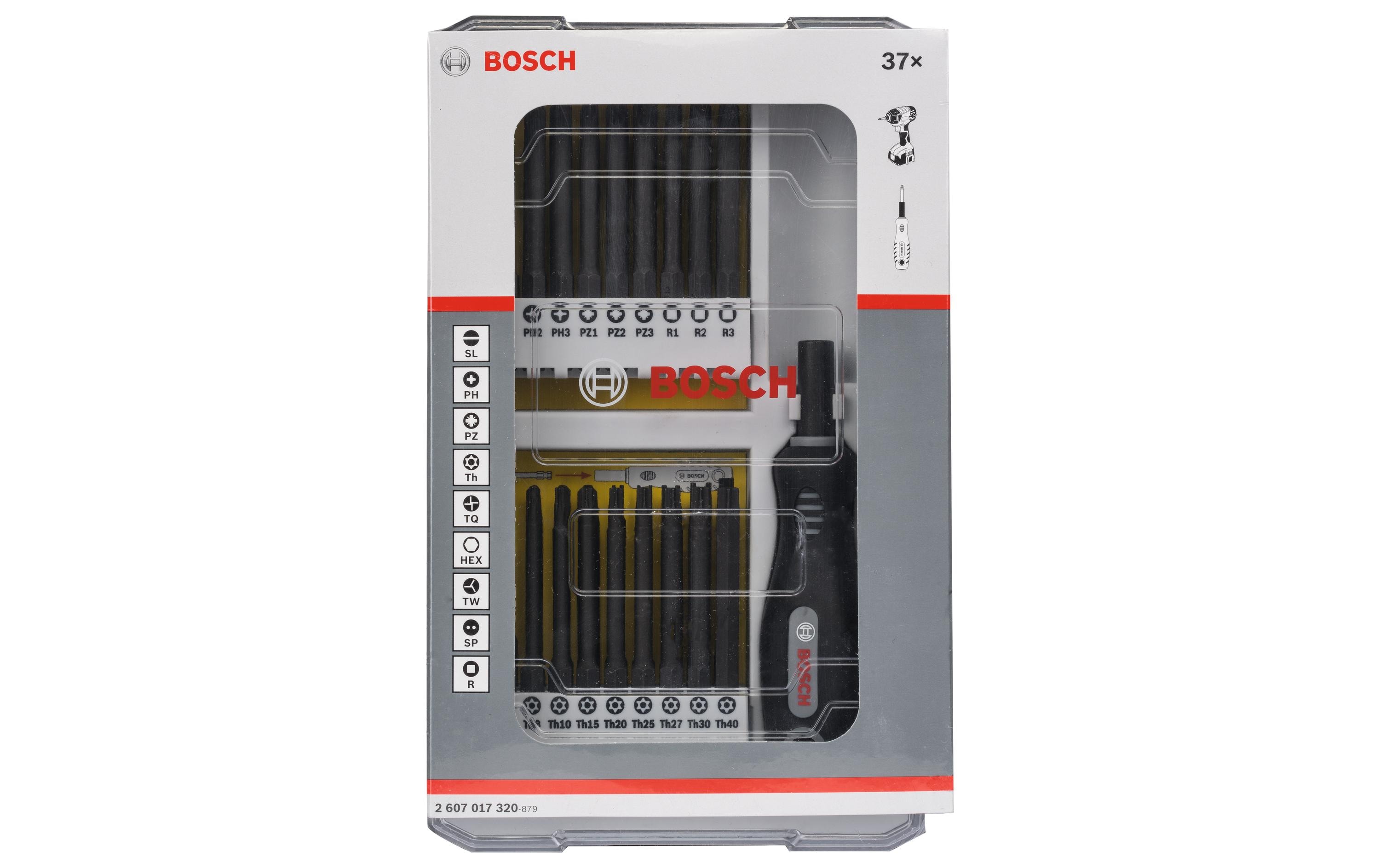Bosch Professional Set mit Schrauberbits und Griff 37-teilig