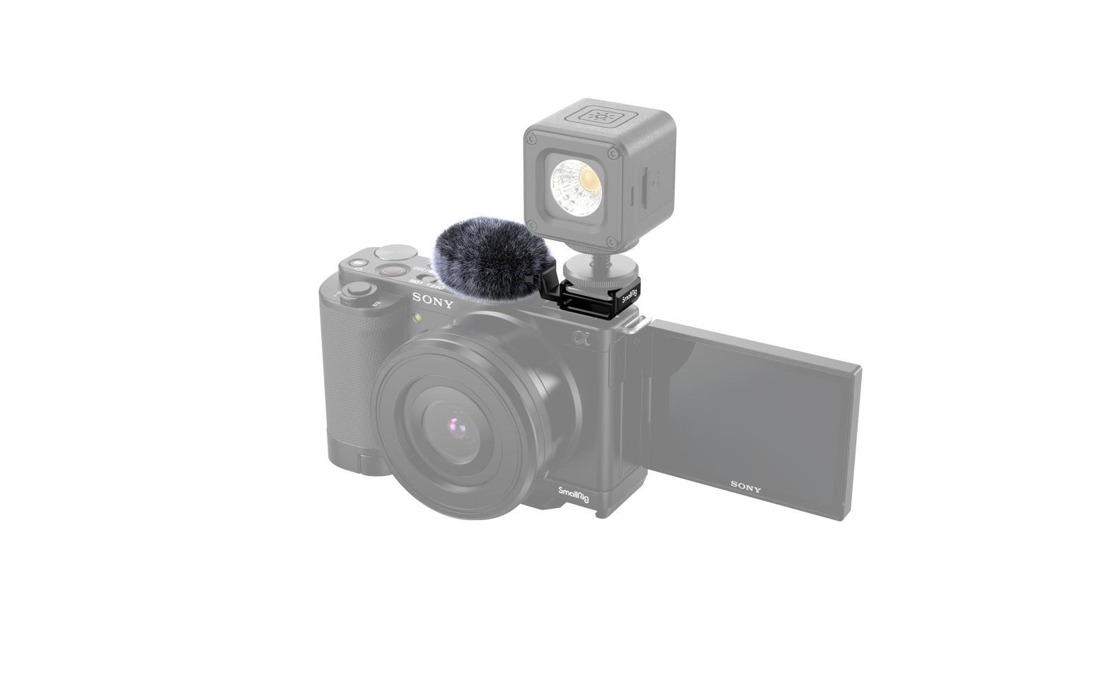 Smallrig Adapter Cold Shoe mit Windschutz für Sony ZV