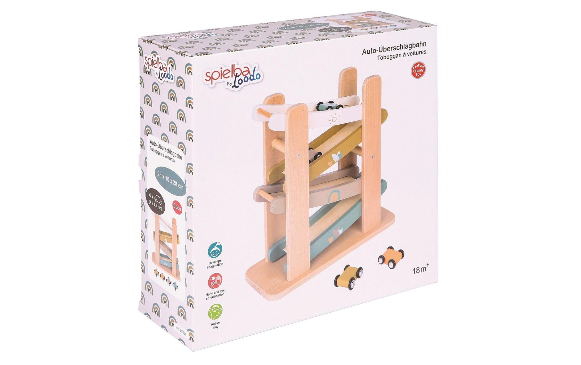 Spielba Holzspielwaren Auto-Überschlagbahn