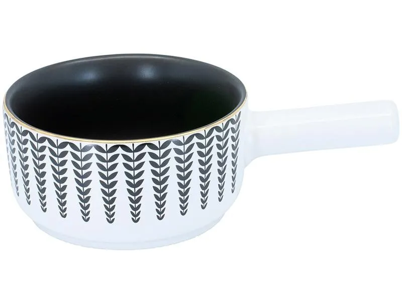 Kadastar Fondue-Caquelon Leaves Ø 16 cm, Weiss