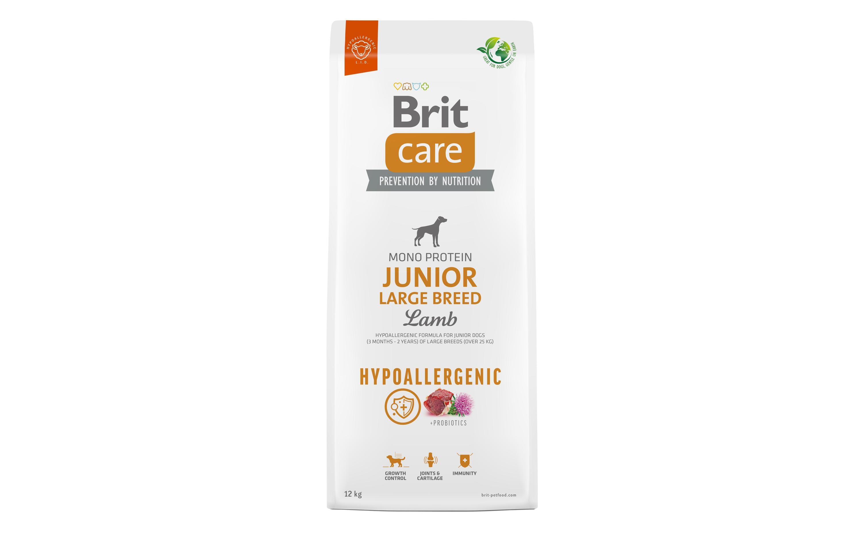 Brit Trockenfutter Care Junior Large Hypoallergenic Lamm, 12 kg